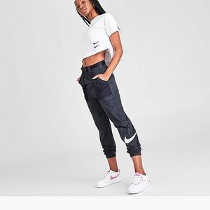 Nike woven swoosh joggers